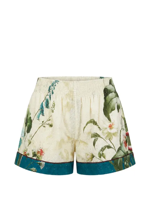 F.R.S For Restless Sleepers floral-print broderie-anglaise shorts Neutrals MT000411TE00905
