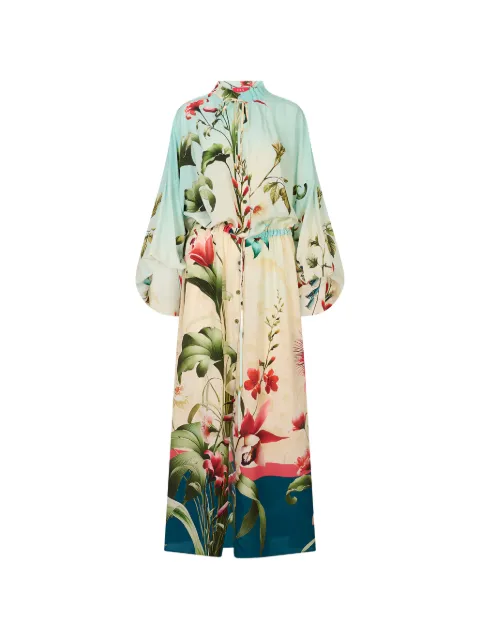F.R.S For Restless Sleepers floral-print silk maxi dress Neutrals AB000882TE00891