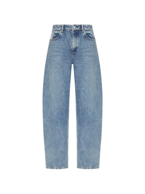 Alaïa faded-effect curved-leg jeans Blue AA9P1280D017C