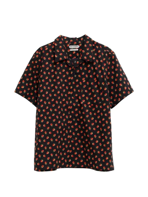 JW Anderson strawberry-print short-sleeve shirt Black SH0402PG2019