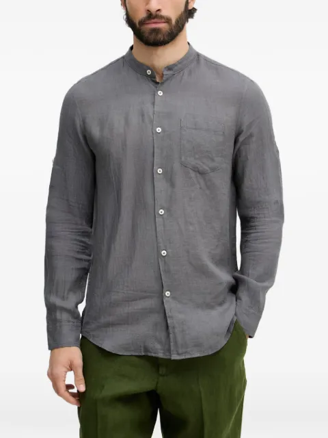 Benetton mandarin-collar pocket shirt Grey 5BKU5QL08