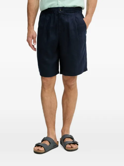 Benetton pleated elasticated-waist shorts Blue 4AGHU900Z