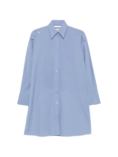 Semicouture pleated button-up shirt Blue Y6SK22