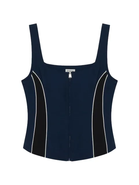 SIMKHAI Aya contrast-panel top Blue 4262092CF