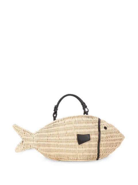 STAUD Cleo fish-shape tote bag Neutrals H26P4026WG