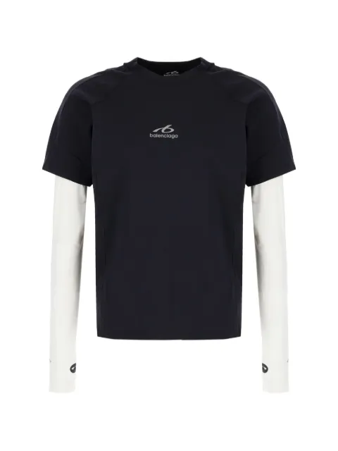 Balenciaga logo-print raglan-sleeve T-shirt Blue A000NQTUVN7
