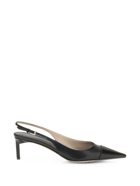 TOM FORD logo-plaque slingback pumps Black W3900LKD002P