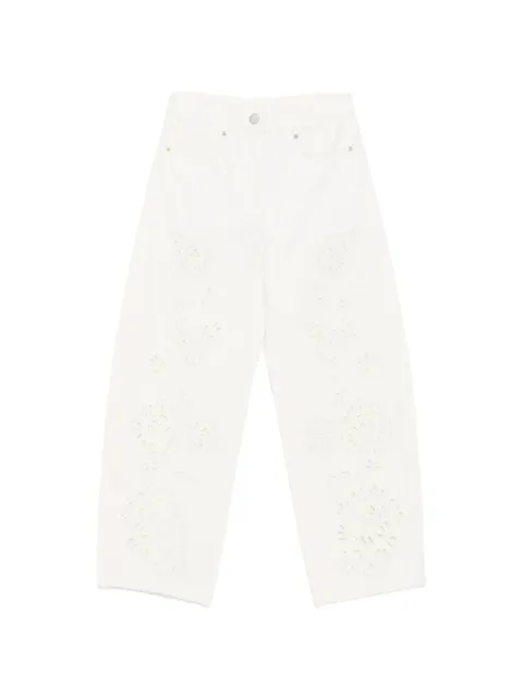 FARM Rio Richeueu broderie-anglaise cut-out jeans White 356402