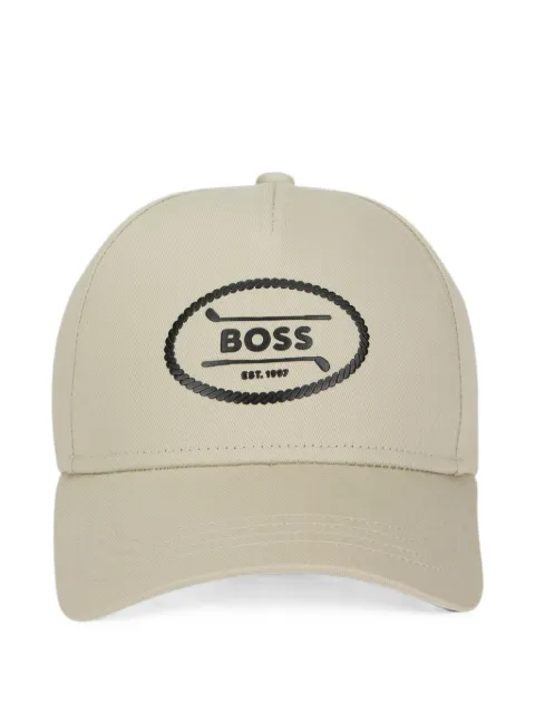 BOSS logo-patch baseball cap Neutrals 50555592
