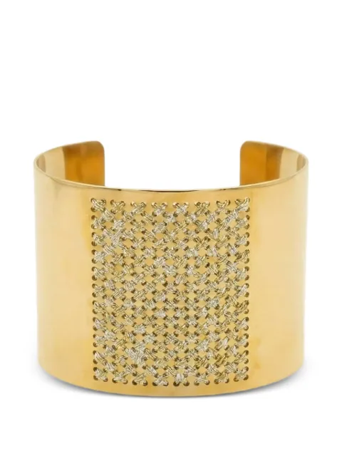 L'EIGHT STUDIO woven-detail cuff bracelet Gold BR05GLCSTL002