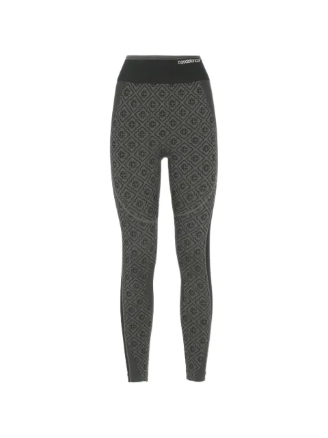 Casablanca monogram-print seamless leggings Grey WPF26ACT06701
