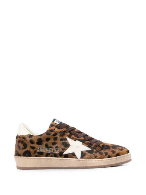 Golden Goose Ball Star leopard-pattern sneakers Brown GMF00117F008703