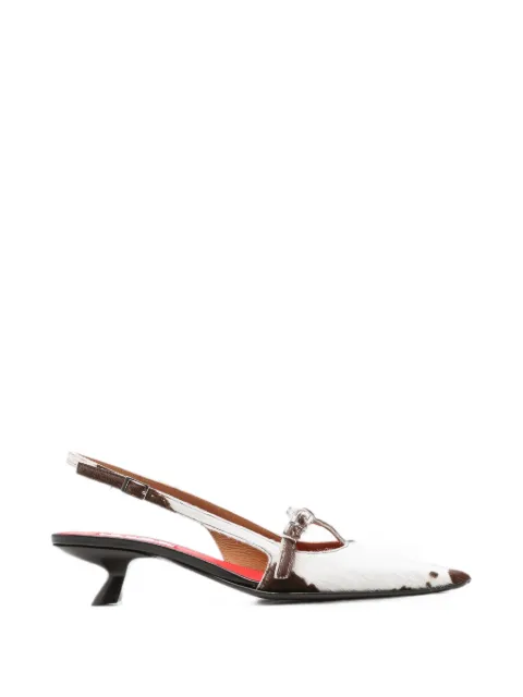 Marni calf-hair slingback mules White PUMS015704P9283