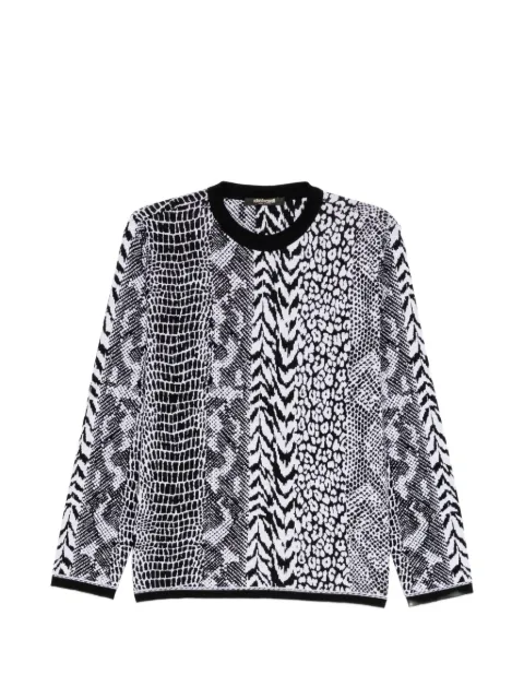 Roberto Cavalli animal-print sweater White LNM660MQ001
