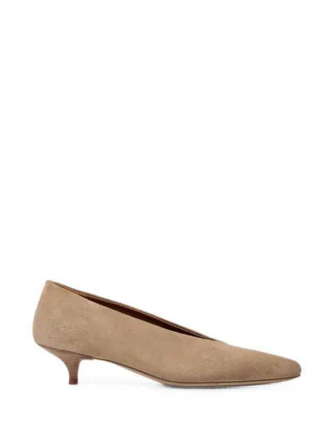 Marsèll Longiforma suede almond-toe pumps Neutrals MW8480P024