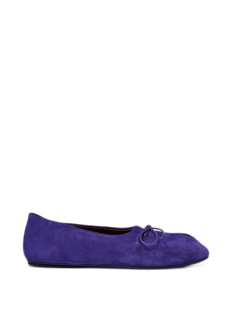 Marsèll Girella bow-detail suede ballet flats Purple MW7072P024