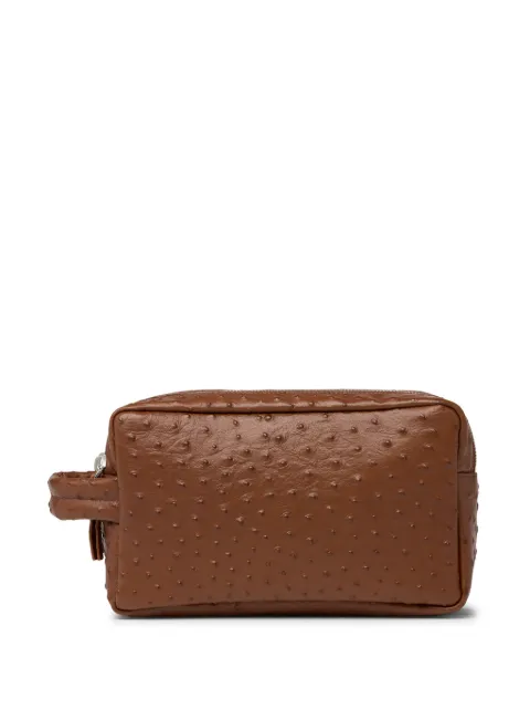 Marsèll Comparto ostrich-effect wash bag Brown MA019P026