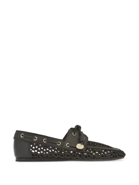 Ancient Greek Sandals Pliaria crochet leather loafers Black PLIARIA