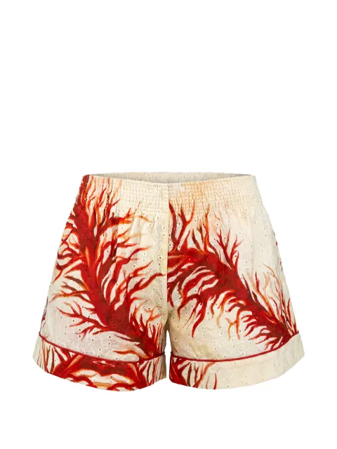 F.R.S For Restless Sleepers broderie-anglaise coral-print shorts Neutrals MT000411TE00904