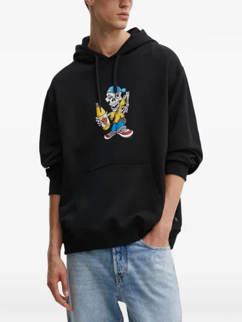 Vans graphic-print cotton hoodie Black VN000JE6BLK1