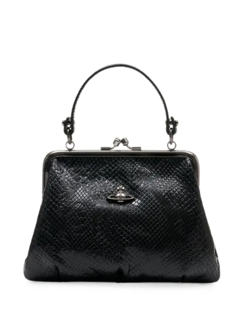 Vivienne Westwood Granny Frame leather clutch bag Black 4B010007WL00D7