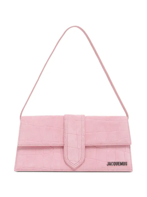 Jacquemus croc-effect leather shoulder bag Pink BAW00013AC07A09