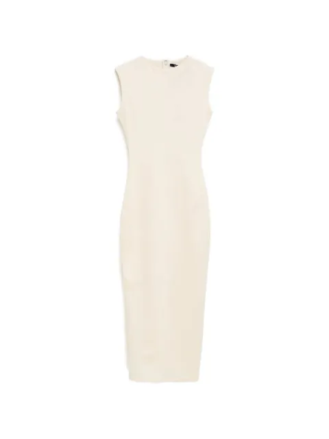 Jacquemus The Alba ruched fitted midi dress Neutrals DRW00889AW00476