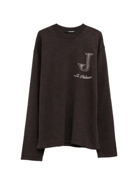 Jacquemus Herisson embroidered crew-neck sweater Brown SWM00622AK00325
