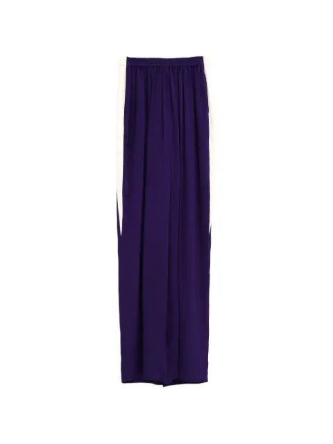 Alaïa pleated side-stripe trousers Purple AA9P1398W201D
