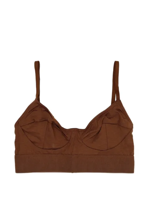 Baserange elasticated-band bra Brown BRSOBL000
