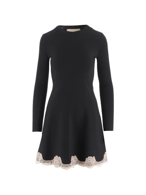 Valentino Garavani lace-trim dress Black 9B3KD16BAE60NO