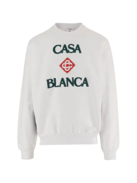 Casablanca logo-patch sweater White MPF26JTP29303