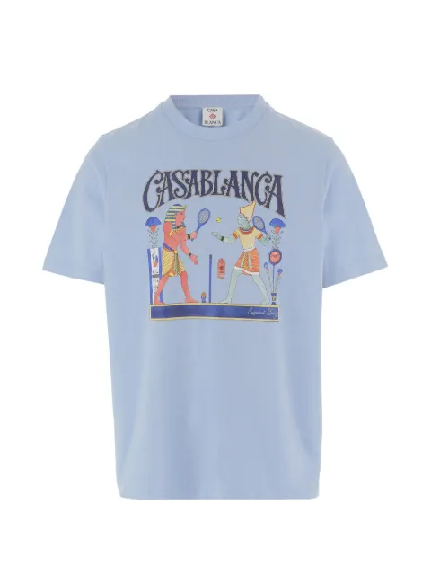 Casablanca Egyptian Tennis Match T-shirt Blue MPF26JTS00104