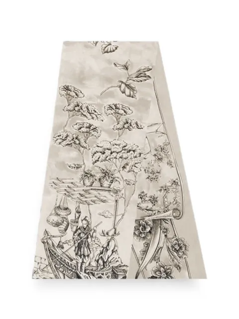 Ferragamo Voyage-print silk scarf Neutrals 321284003