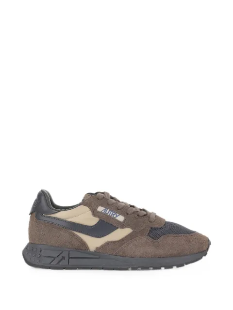 Autry logo-patch panelled sneakers Brown WWLMBY06