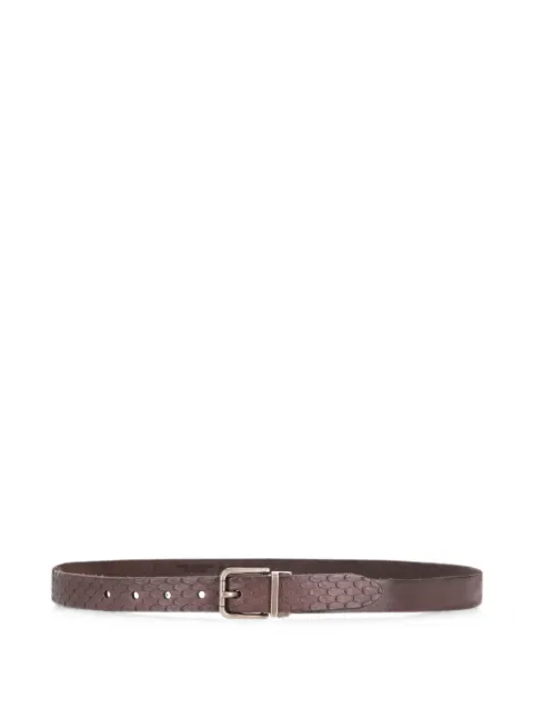 Dolce & Gabbana scales-effect leather belt Brown BC3614