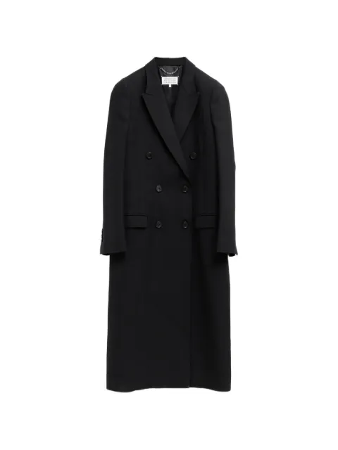 Maison Margiela double-breasted Four Stitches coat Black S51AA0367M35994