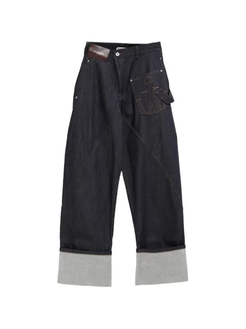 JW Anderson turned-up wide-leg jeans Blue DT0132PG1930