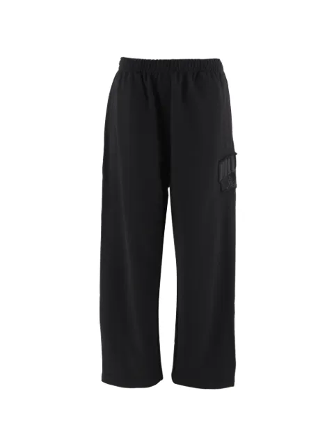 Billionaire logo-patch wide-leg trousers Black BBJP26203