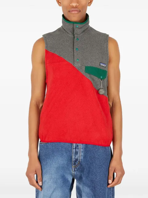 (di)vision panelled fleece vest Red AW21D015