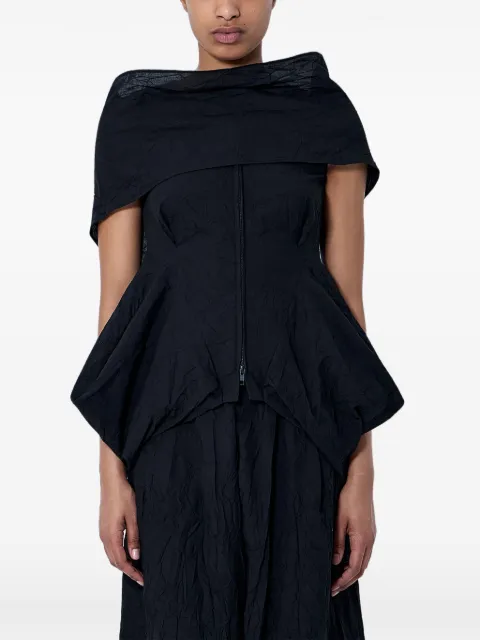Limi Feu draped zip-fastening blouse Black LKY030201