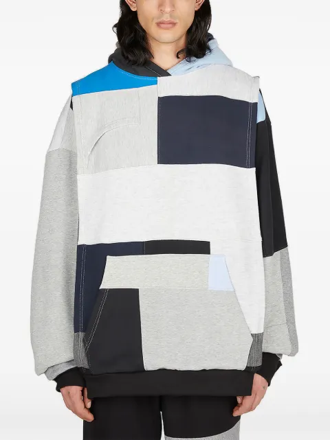 (di)vision patchwork jersey hoodie Grey 68SS23