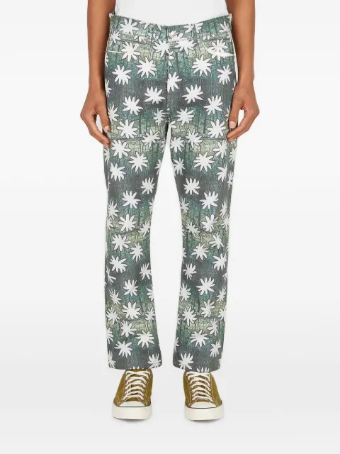 DRx x STEFAN MEIER x LN-CC flower graphic-print jeans Green DRXSMLNCC04