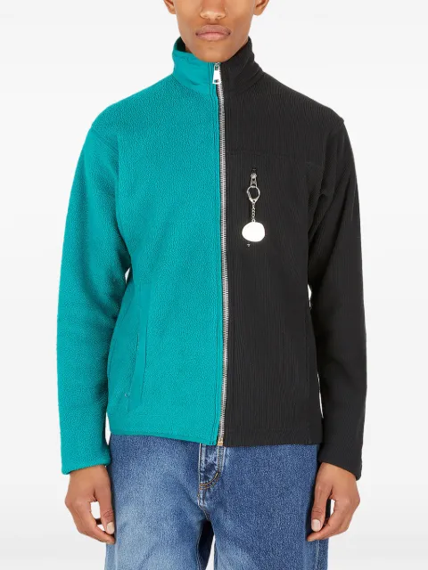 (di)vision fleece-weave rear-zip sweater Blue AW21D016
