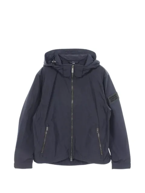 Burberry Pre-Owned 2020s hooded zip-up jacket Blue 1073685