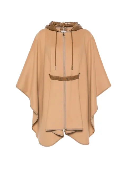 Moncler belted hooded cape Neutrals 3G00019599DP
