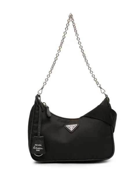 Prada Pre-Owned 2019-2026 Tessuto Re Edition 2005 satchel Black HR80FWKJOH8F86B3