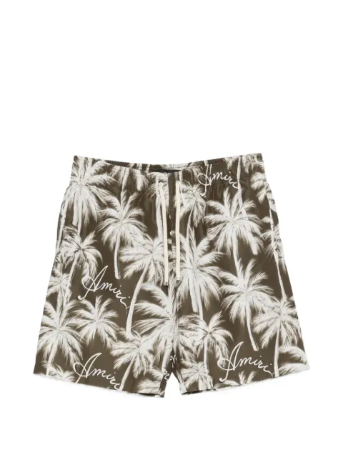 AMIRI palm-print swim shorts Green AMBOSW1015