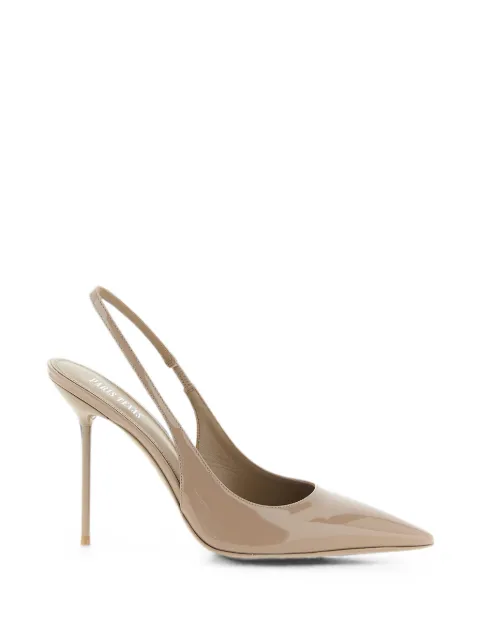 Paris Texas Lidia patent-leather slingback pumps Neutrals PX913XVN01