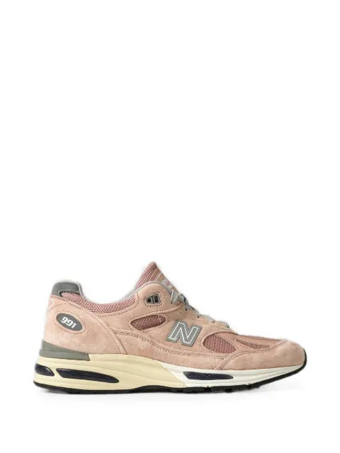 New Balance Made In UK 991v2 suede-panel sneakers Pink U991RB2
